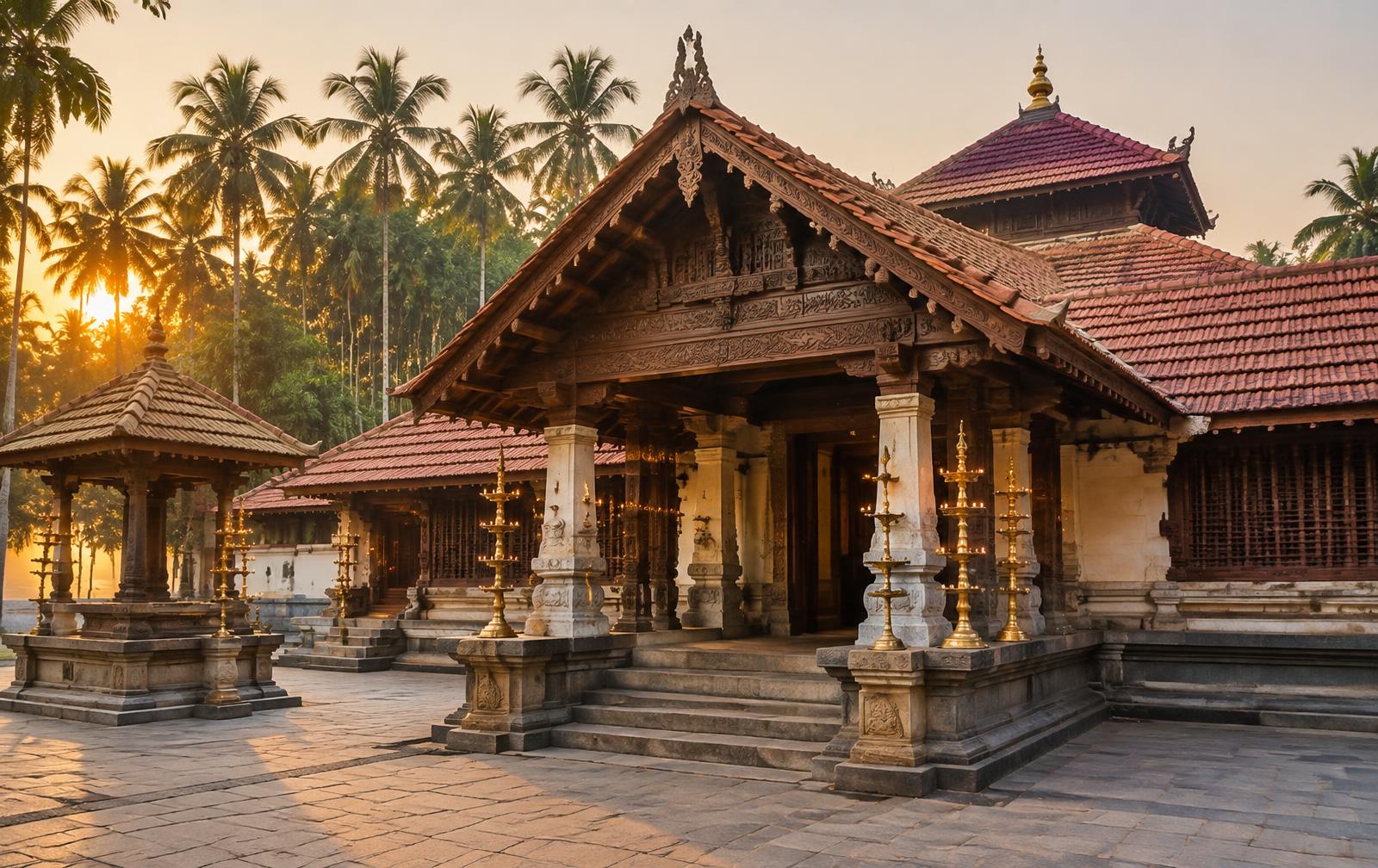 Traditional temple architecture in coastal Karnataka